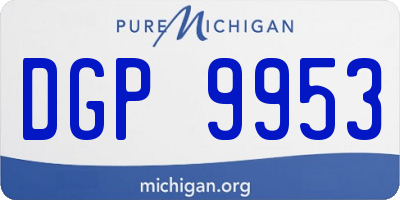 MI license plate DGP9953