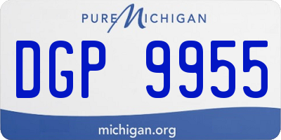 MI license plate DGP9955