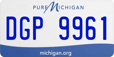 MI license plate DGP9961