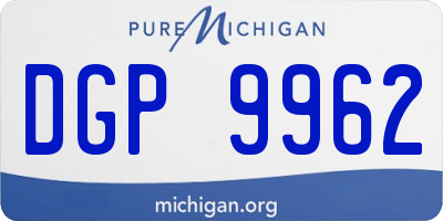 MI license plate DGP9962