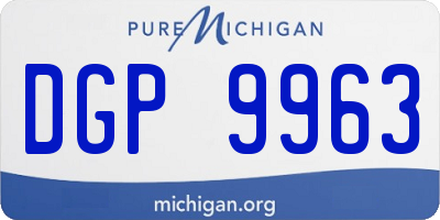 MI license plate DGP9963