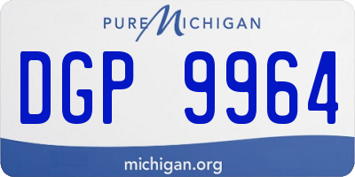 MI license plate DGP9964