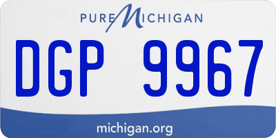 MI license plate DGP9967