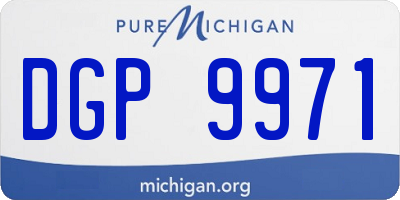 MI license plate DGP9971