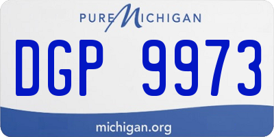 MI license plate DGP9973
