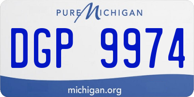 MI license plate DGP9974