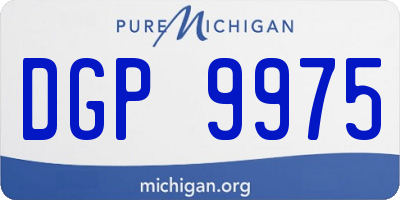 MI license plate DGP9975