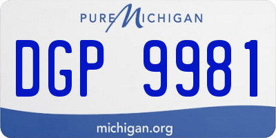 MI license plate DGP9981