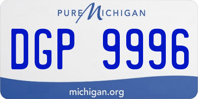 MI license plate DGP9996