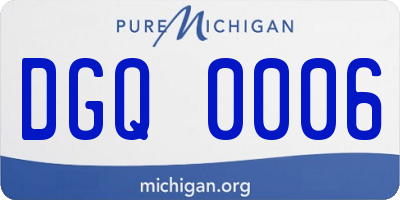 MI license plate DGQ0006