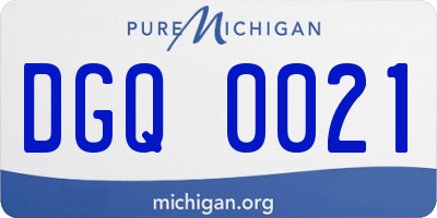 MI license plate DGQ0021