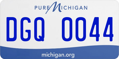 MI license plate DGQ0044