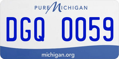 MI license plate DGQ0059
