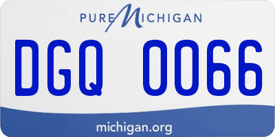 MI license plate DGQ0066