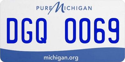 MI license plate DGQ0069