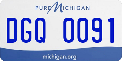 MI license plate DGQ0091
