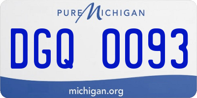 MI license plate DGQ0093