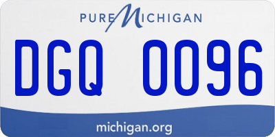 MI license plate DGQ0096