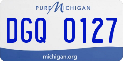 MI license plate DGQ0127