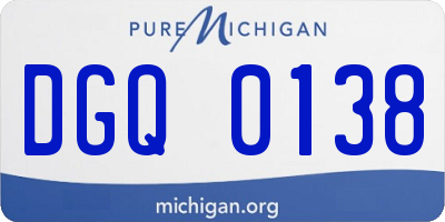 MI license plate DGQ0138