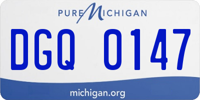 MI license plate DGQ0147
