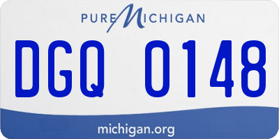 MI license plate DGQ0148