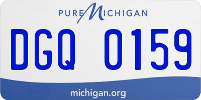 MI license plate DGQ0159
