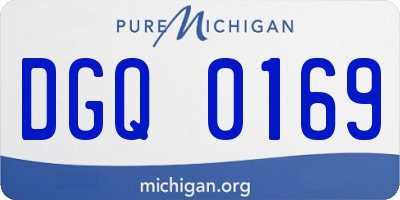 MI license plate DGQ0169