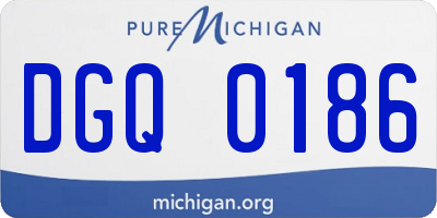 MI license plate DGQ0186