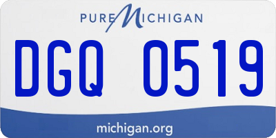 MI license plate DGQ0519