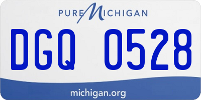 MI license plate DGQ0528