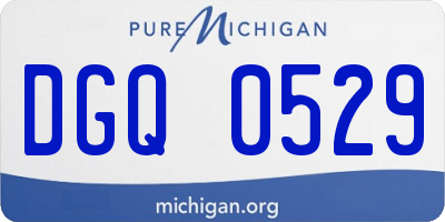 MI license plate DGQ0529