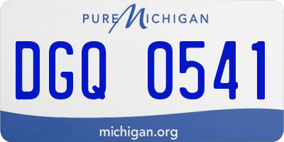 MI license plate DGQ0541