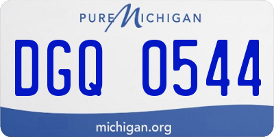 MI license plate DGQ0544