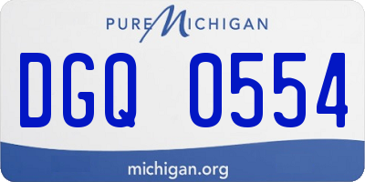 MI license plate DGQ0554