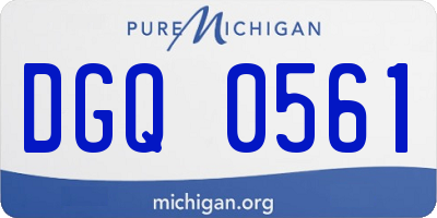 MI license plate DGQ0561