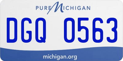 MI license plate DGQ0563