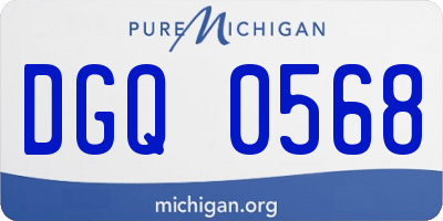 MI license plate DGQ0568
