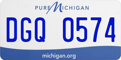 MI license plate DGQ0574