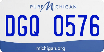 MI license plate DGQ0576