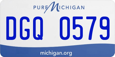 MI license plate DGQ0579