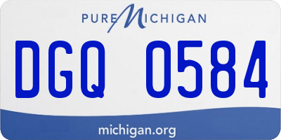 MI license plate DGQ0584