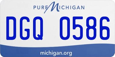 MI license plate DGQ0586