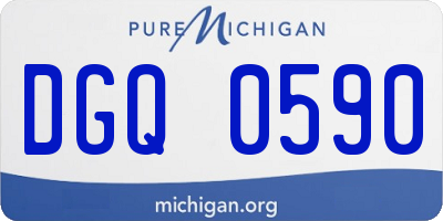 MI license plate DGQ0590