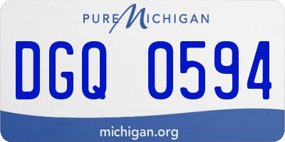 MI license plate DGQ0594