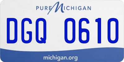 MI license plate DGQ0610