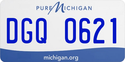MI license plate DGQ0621