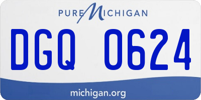 MI license plate DGQ0624