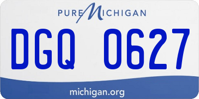 MI license plate DGQ0627