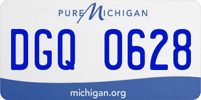 MI license plate DGQ0628